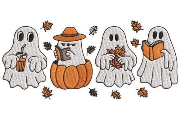 Autumn Ghosts Embroidery Design