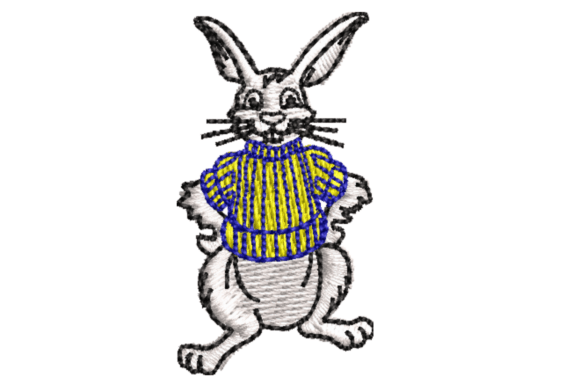Cute Bunny Embroidery Design