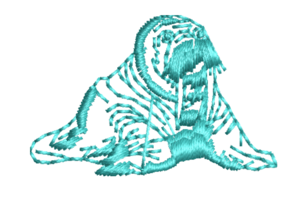 Cute Sea Animal Machine Embroidery