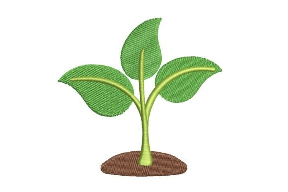 Growing Plant Embroidery Design
