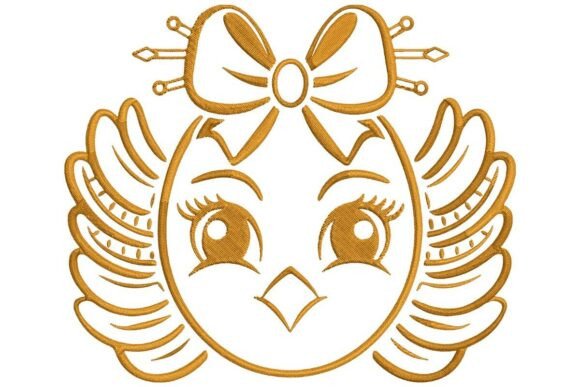 Ornate Owl with Bow Embroidery Design