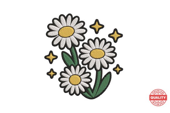 Simple Daisy Embroidery Design