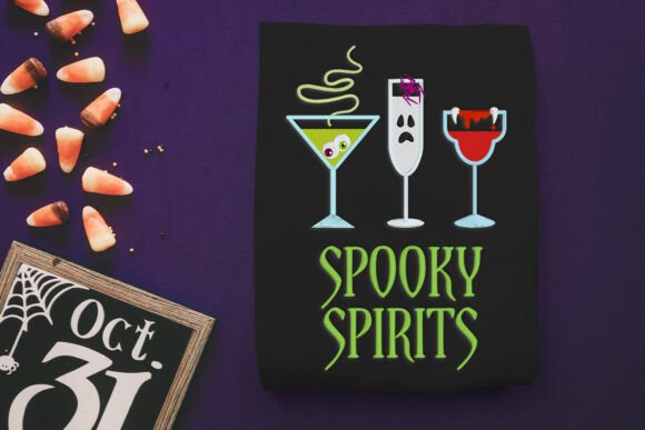 Spooky Spirits Halloween Embroidery