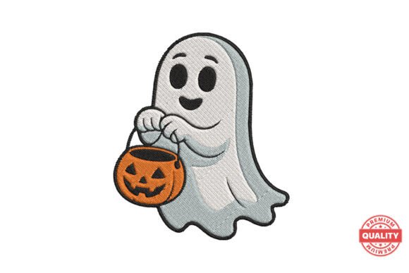 Trick or Treat Ghost Embroidery
